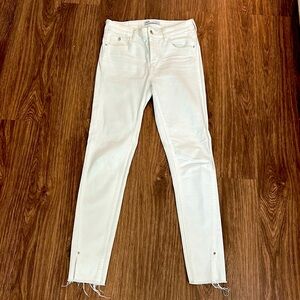 ZARA white denim stretch